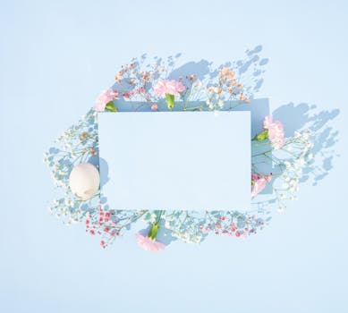 wedding invitation with floral design