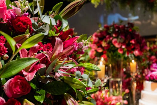 stunning centerpiece with local flowers